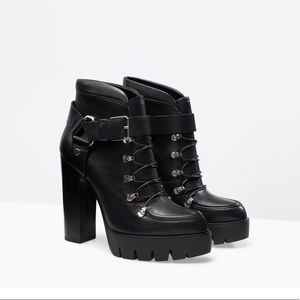 Zara | Leather Platform Boots